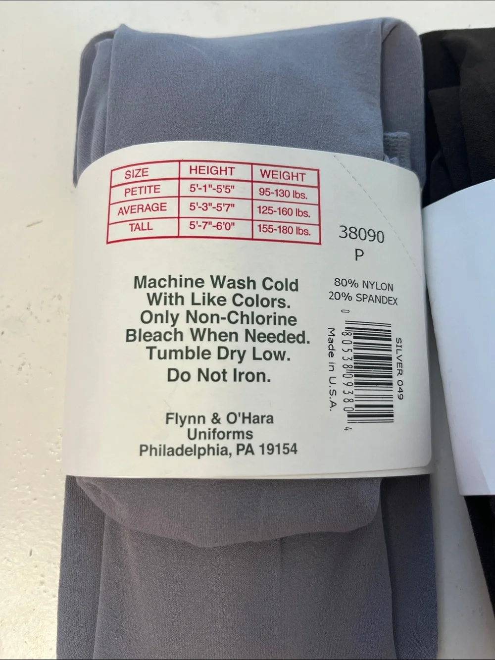 Set of 2 Flynn & O’Hara Uniforms Petite Microfiber Tights Brown and Silver